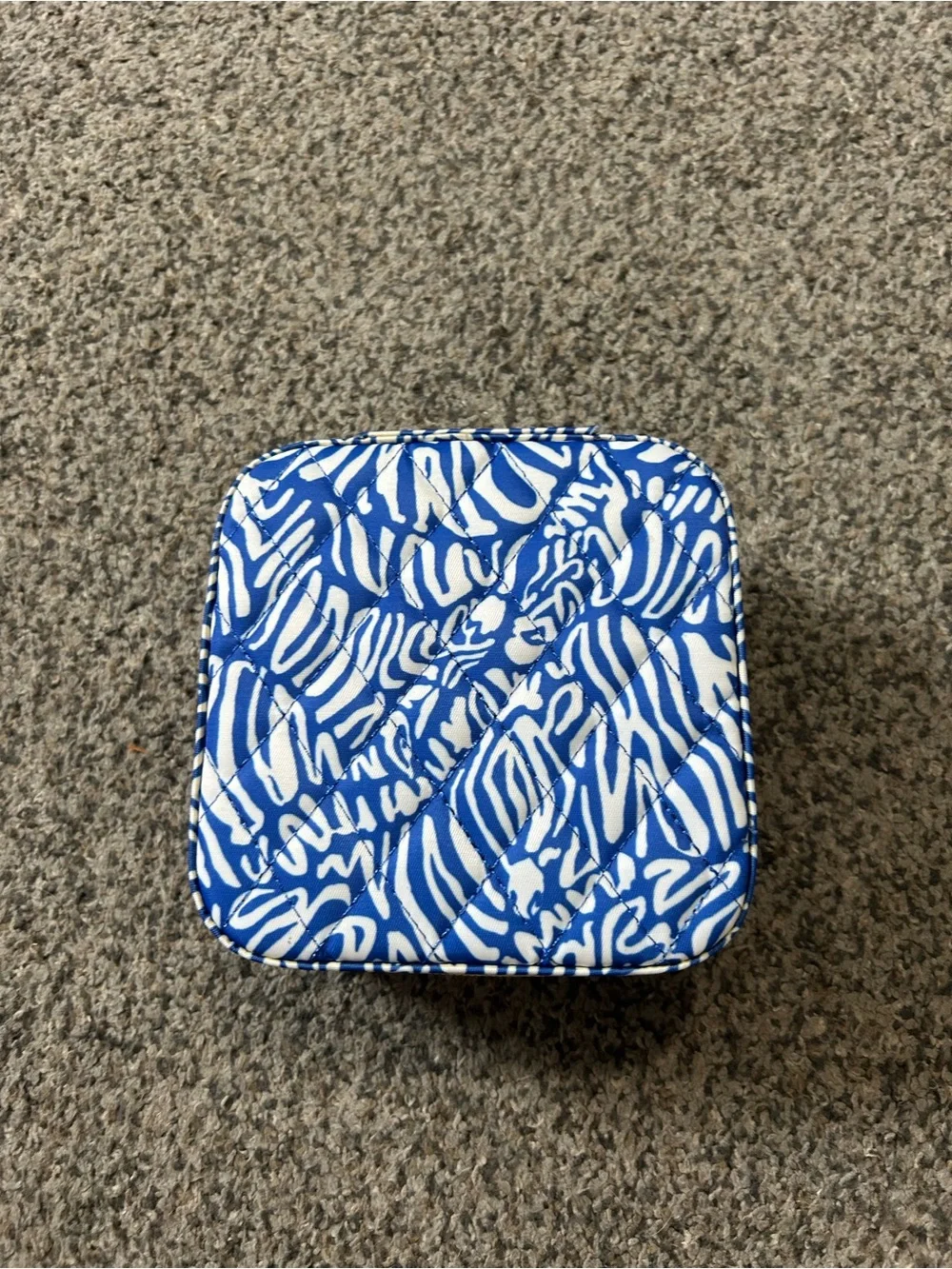Lilly Pulitzer Blue and White Travel Jewelry Case